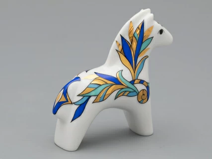Скульптура форма Лошадь рисунок Синяя арт 82.04519.00.1, 