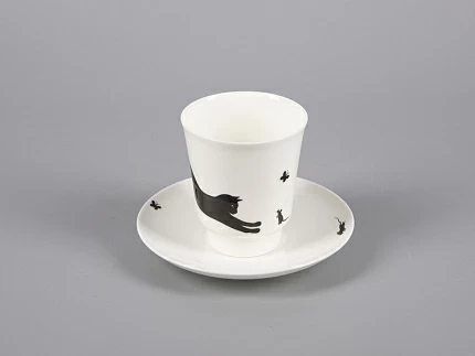 Чашка с блюдцем кофейная 165 мл форма Майская рисунок Кошки-мышки арт. 81.30660.00.1 Чашка с блюдцем кофейная 165 мл форма Майская рисунок Кошки-мышки арт. 81.30660.00.1