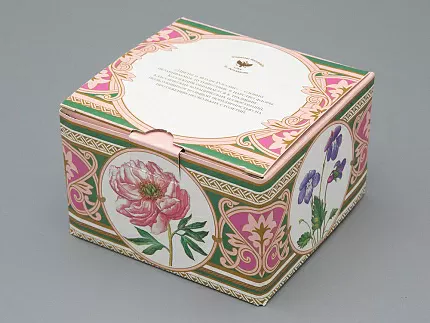 Туалетная коробочка в подарочной упаковке, форма Круглая, рисунок Мак восточный, арт 81.33191.00.1