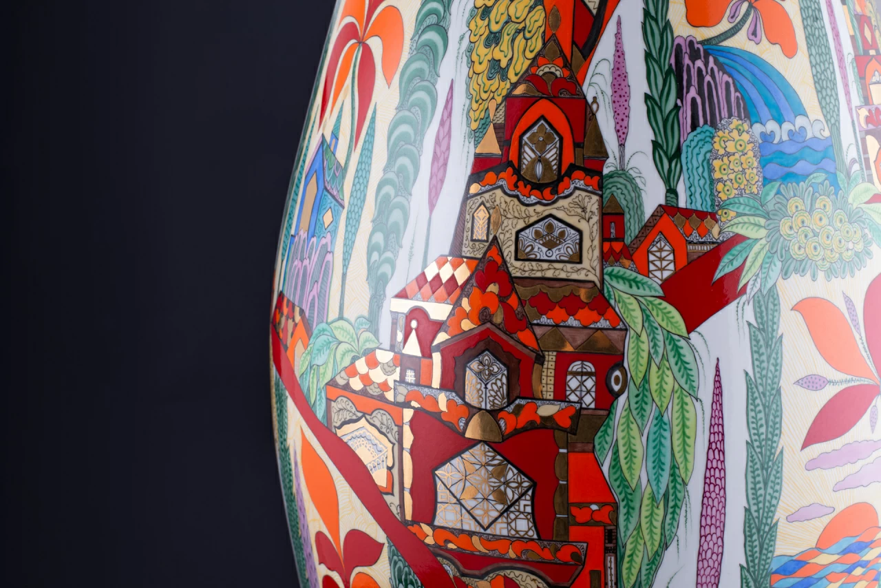 Ваза Экзотические фантазии на форме Молодежная, большой размер, арт 80.62387.00.1, 