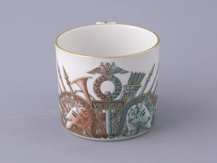 Чашка с блюдцем в подарочной упаковке, форма Охотничий, рисунок Триумф Штандарт Победы, арт. 81.32468.00.1, 