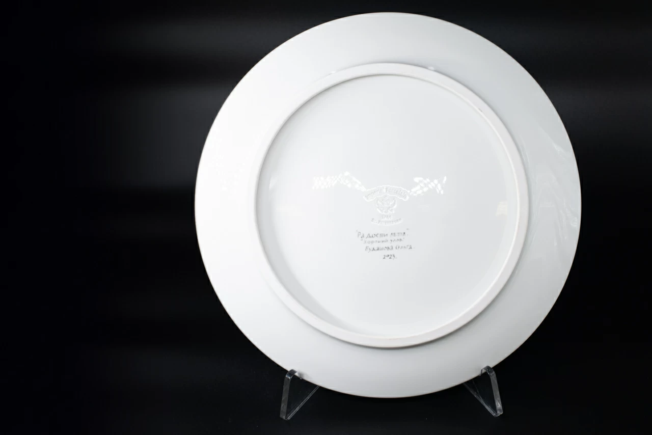 Блюдо декоративное 350 мм, форма Круглая, рисунок Радости лета. Хороший улов, арт 60.15438.00.1, 