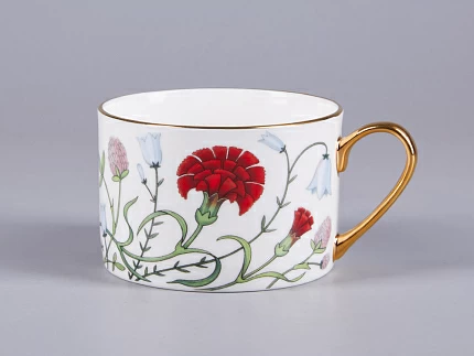 Чашка с блюдцем 250 мл форма Идиллия рисунок Сад Алисы арт. 81.30747.00.1