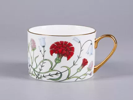 Чашка с блюдцем 250 мл форма Идиллия рисунок Сад Алисы арт. 81.30747.00.1