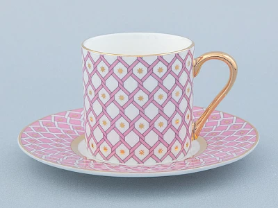 Чашка с блюдцем кофейная 115 мл форма Идиллия рисунок Астра 1 арт 81.32374.00.1 Чашка с блюдцем кофейная 115 мл форма Идиллия рисунок Астра 1 арт 81.32374.00.1