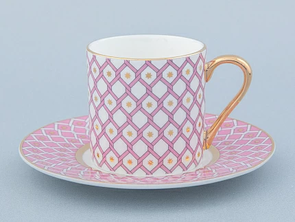 Чашка с блюдцем кофейная 115 мл форма Идиллия рисунок Астра 1 арт 81.32374.00.1