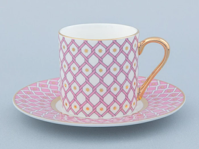 Чашка с блюдцем кофейная 115 мл форма Идиллия рисунок Астра 1 арт 81.32374.00.1, 