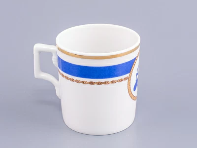 Чашка с блюдцем чайная 220 мл форма Гербовая рисунок Кают-компания № 4 арт. 81.24033.00.1 Чашка с блюдцем чайная 220 мл форма Гербовая рисунок Кают-компания № 4 арт. 81.24033.00.1