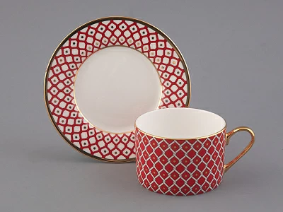 Чашка с блюдцем 250 мл форма Идиллия рисунок Скарлетт 2 арт. 81.26827.00.1