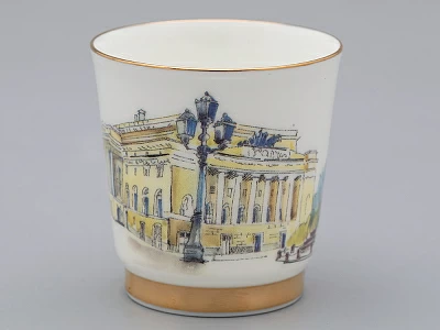 Подарочный набор стопок форма Сувенирная 1, рисунок Виды С-Петербурга арт. 81.31737.00.1