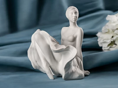 Скульптура форма В пуантах рисунок Белый арт. 82.91483.00.1