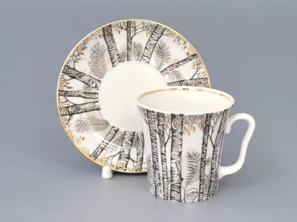 Бокал с блюдцем форма Ленинградский рисунок Половодье 360 мл арт. 81.11008.00.1, 