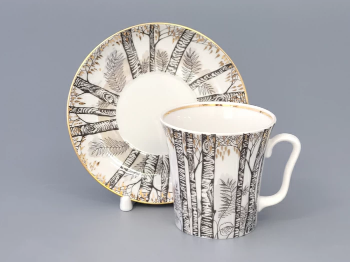 Бокал с блюдцем форма Ленинградский рисунок Половодье 360 мл арт. 81.11008.00.1, 