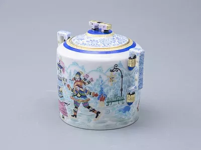 Сервиз чайный форма Гербовая рисунок Зимние забавы, 4 персоны 10 предметов арт. 81.20899.00.1