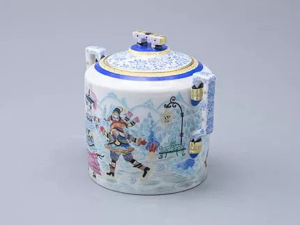 Сервиз чайный форма Гербовая рисунок Зимние забавы, 4 персоны 10 предметов арт. 81.20899.00.1