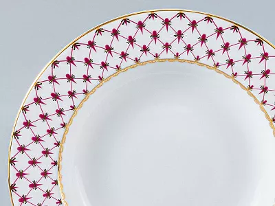 Сервиз столовый форма Молодежная рисунок Сетка-Блюз-2, 6 персон 24 предмета, арт. 81.26393.00.1