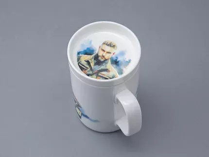 Бокал с блюдцем и крышкой 400мл в подарочной упаковке, форма Топ, рисунок Atomic Heart 2, арт 81.34449.00.1