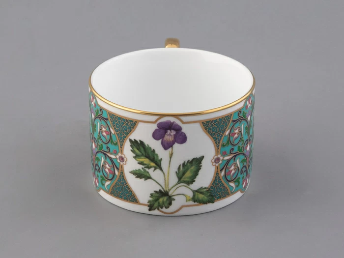 Чашка с блюдцем 250 мл в подарочной упаковке форма Соло, рисунок, Фиалка надрезанная, арт. 81.32656.00.1,  Чашка с блюдцем 250 мл в подарочной упаковке форма Соло, рисунок, Фиалка надрезанная, арт. 81.32656.00.1,