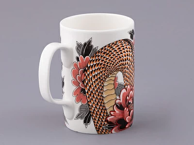 Бокал с блюдцем и крышкой в подарочной упаковке, форма top, рисунок TATTOO SERPENTA , арт. 81.32804.00.1 Бокал с блюдцем и крышкой в подарочной упаковке, форма top, рисунок TATTOO SERPENTA , арт. 81.32804.00.1