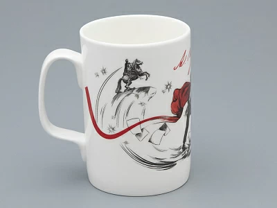 Подарочный набор Бокал с блюдцем и крышкой, форма Топ, рисунок Пророк, арт 81.34051.00.1