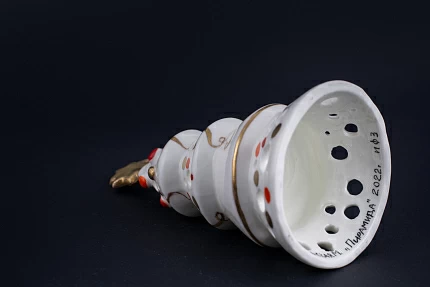 Подсвечник Елочка пирамидка, рисунок Золотой, арт 60.15274.00.5