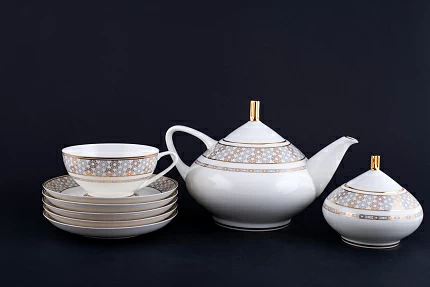 Сервиз чайный на 6 персон 14 предметов, Звезда Востока на форме Купольная арт 81.29673.00.1