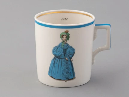 Чашка с блюдцем чайная 220 мл форма Гербовая рисунок Modes de Paris 1836 арт. 81.25417.00.1