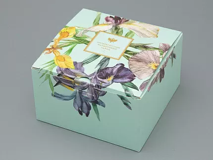 Чашка с блюдцем L’Art des Fleurs в подарочной упаковке, форма Весенняя 2, рисунок Тигровый ирис, арт 81.33404.00.1