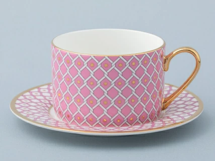 Чашка с блюдцем 250 мл форма Идиллия рисунок  Астра 2, арт. 81.32373.00.1,  Чашка с блюдцем 250 мл форма Идиллия рисунок  Астра 2, арт. 81.32373.00.1,