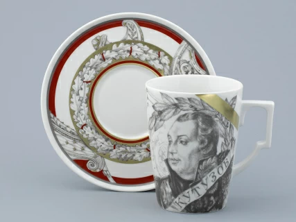 Бокал с блюдцем в подарочной упаковке, форма Гранд, рисунок Полководцы России Михаил Кутузов, арт. 81.32550.00.1, 