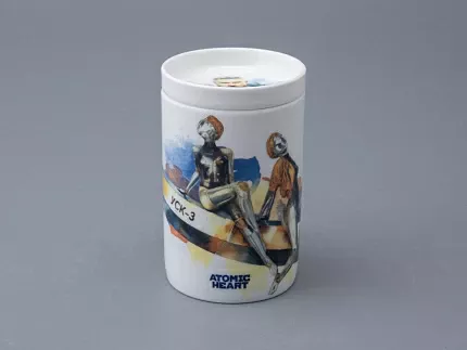 Бокал с блюдцем и крышкой 400мл в подарочной упаковке, форма Топ, рисунок Atomic Heart 2, арт 81.34449.00.1