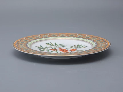 Тарелка декоративная 270 мм в подарочной упаковке форма Европейская рисунок Облепиха сибирская, арт. 81.33947.00.1