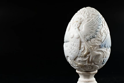 Яйцо пасхальное Птица-Сирин Белый, арт 60.05961.00.1