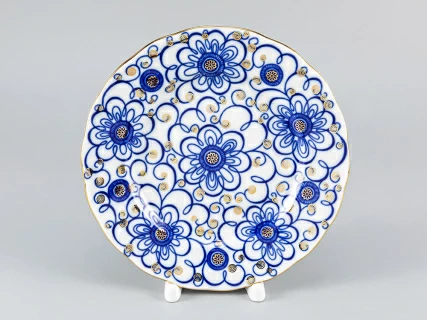 Тарелка мелкая 180 мм форма Тюльпан рисунок Вьюнок тюльпаны арт. 80.04115.00.1, 