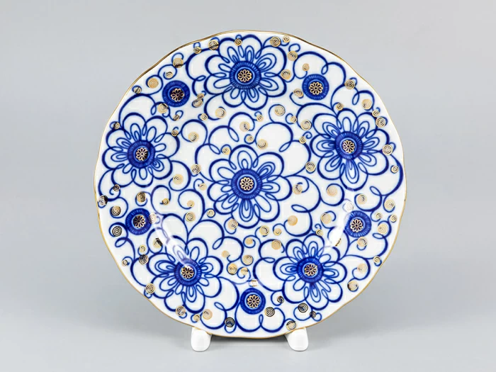 Тарелка мелкая 180 мм форма Тюльпан рисунок Вьюнок тюльпаны арт. 80.04115.00.1, 