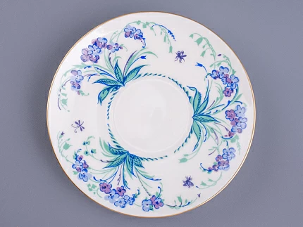 Чашка с блюдцем кофейная 180 мл форма Ландыш рисунок Незабудки арт. 81.10781.00.1