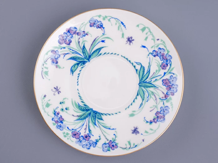 Чашка с блюдцем кофейная 180 мл форма Ландыш рисунок Незабудки арт. 81.10781.00.1, 