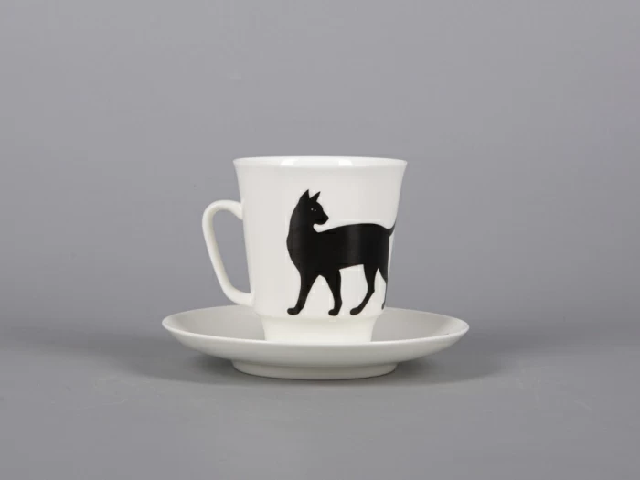 Чашка с блюдцем кофейная 165 мл форма Майская рисунок Мотыльки арт. 81.30661.00.1,  Чашка с блюдцем кофейная 165 мл форма Майская рисунок Мотыльки арт. 81.30661.00.1,