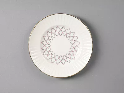 Трехпредметный комплект чайный форма Волна рисунок Розовая сетка 155 мл арт. 81.14622.00.1