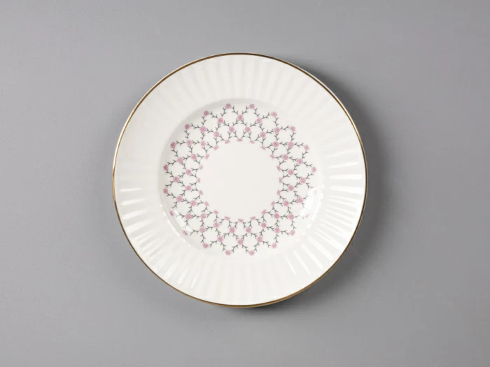 Трехпредметный комплект чайный форма Волна рисунок Розовая сетка 155 мл арт. 81.14622.00.1, 