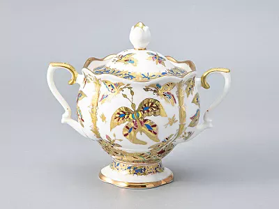 Сервиз кофейный форма Наташа рисунок Фантастические бабочки, 6 персон 14 предметов, арт. 81.21238.00.1