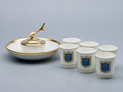 Подарочный набор стопки и икорница рис. Коттеджный арт. 81.30558.00.1