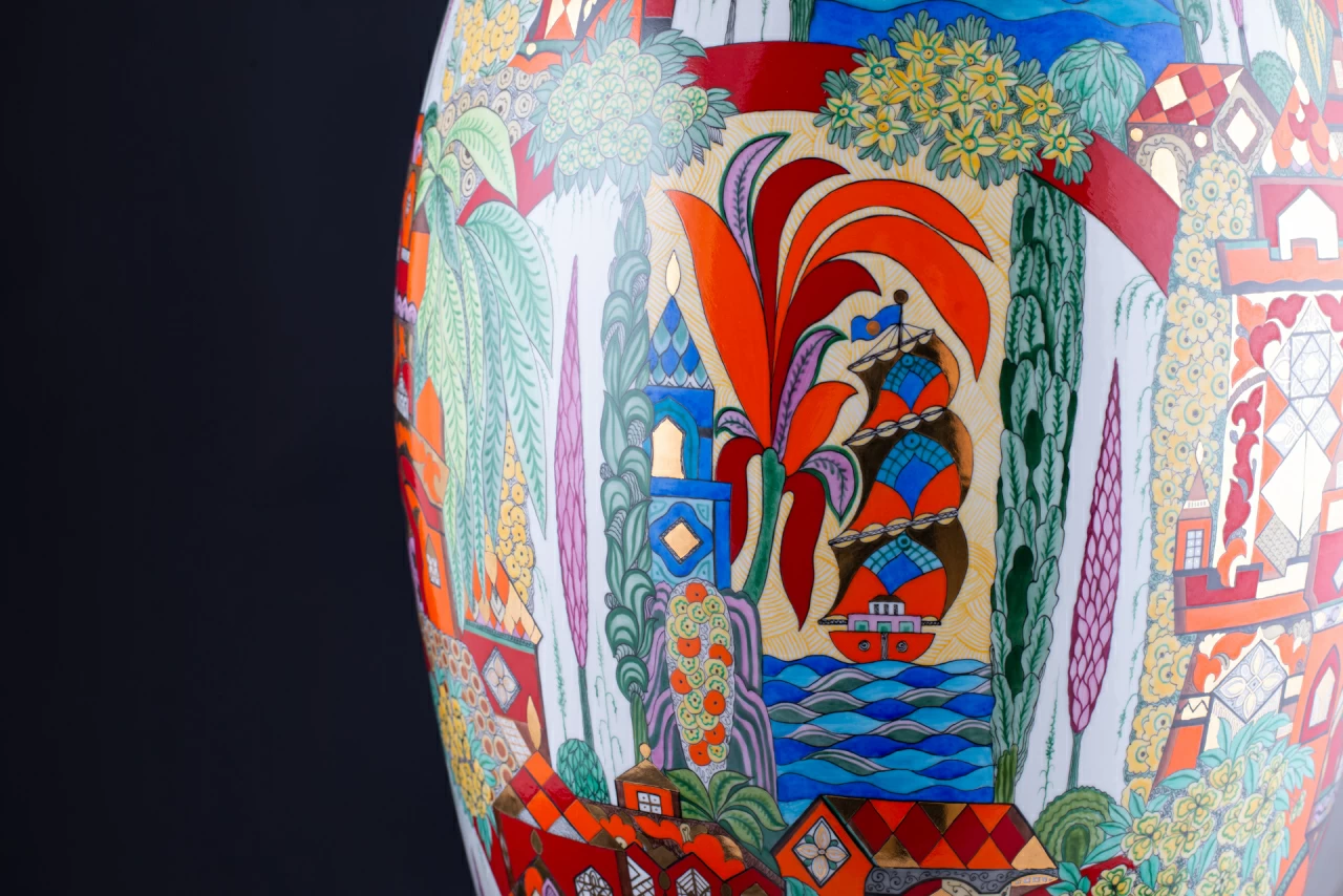 Ваза Экзотические фантазии на форме Молодежная, большой размер, арт 80.62387.00.1, 