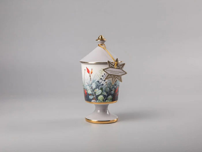 Свеча ароматическая в подарочной упаковке, форма Идиллия рисунок Календа аромат Загадочный лес арт. 81.31005.00.1, 