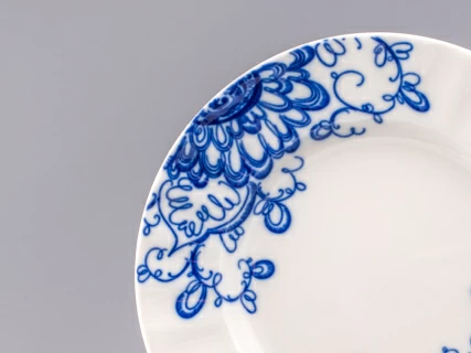 Тарелка мелкая 180 форма Шатровая рисунок Гарден, арт.80.99808.00.1, 