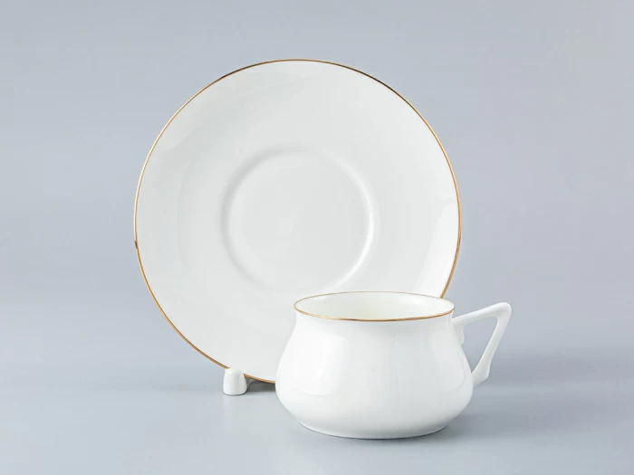 Чашка с блюдцем кофейная 180 мл.,  форма Билибина 1, рисунок Золотой кантик арт. 81.15455.00.1, 