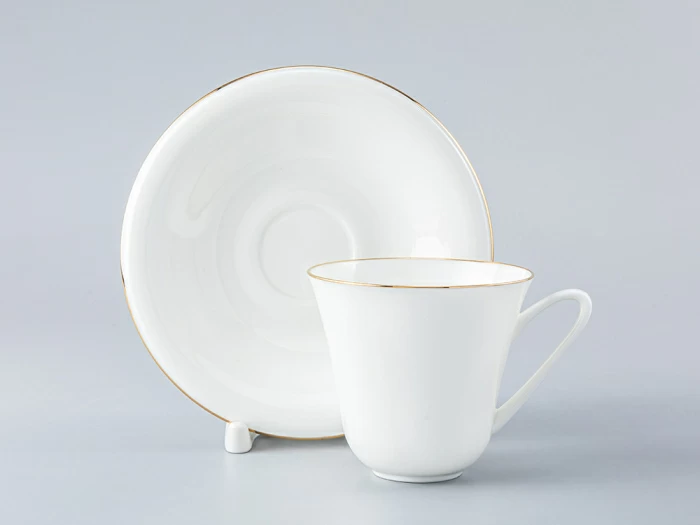 Чашка с блюдцем чайная 200 мл форма Сад рисунок Золотой кантик арт. 81.19124.00.1, 