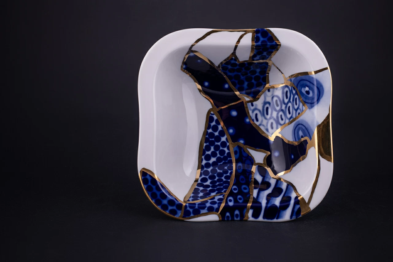 Салатник 700 мл рисунок Байкал, на форме Молодежная арт 60.14037.00.1, 