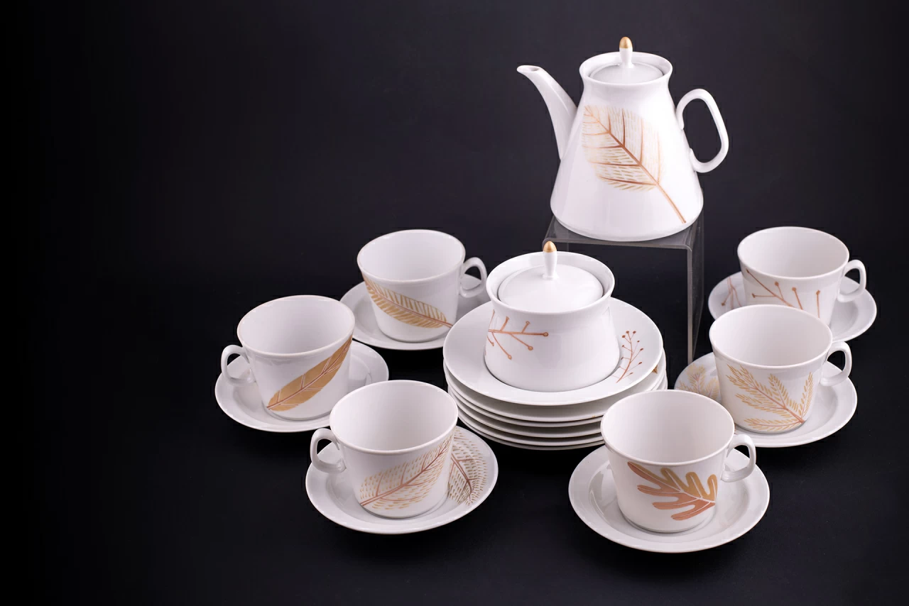 Сервиз чайный форма Молодежная, рисунок Сентябрь на 6 персон 20 предметов, арт 61.21023.00.1,  Сервиз чайный форма Молодежная, рисунок Сентябрь на 6 персон 20 предметов, арт 61.21023.00.1,