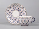 Чашка с блюдцем форма Тюльпан  рисунок Сетка 1950, арт. 81.30860.00.1, 